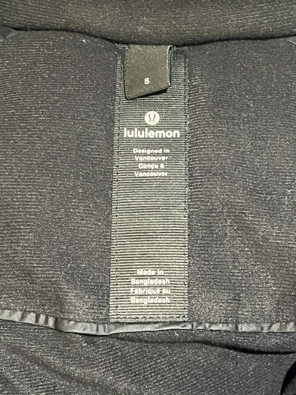 Lululemon Black Long Quilted Puffer Coat Hooded Zip Pockets Women's Size 8 - Picture 3 of 11